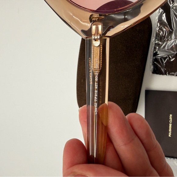 Tom Ford Oversized Pink-Brown Gradient Round Sunglasses - Picture 7 of 10